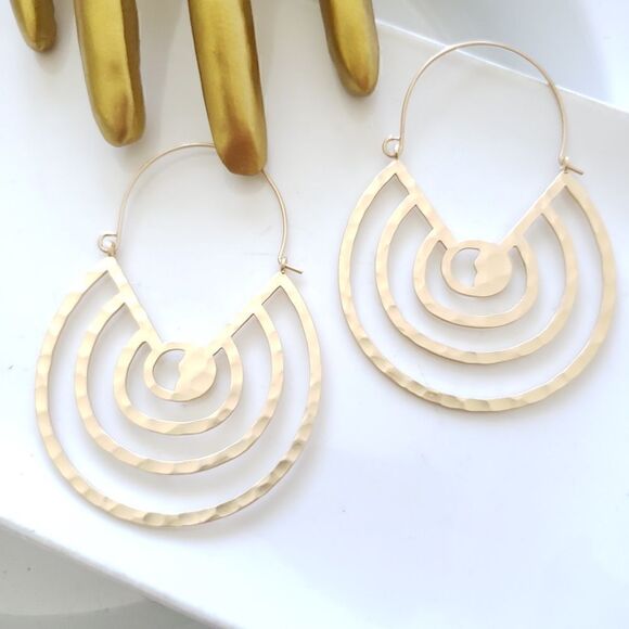 New! Zara Circles Hoop Earrings - Picture 11 of 12